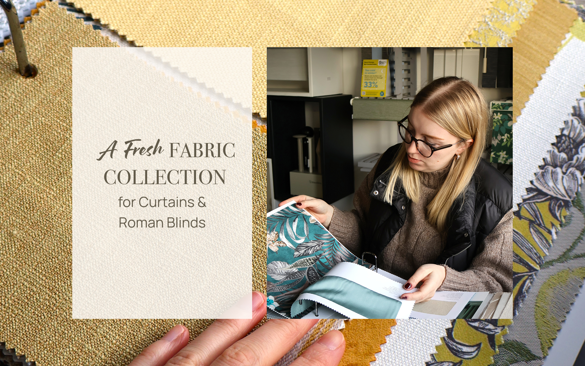 A fresh fabric collection for curtains and roman blinds