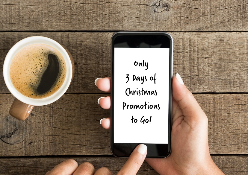 three days to go in our Christmas promotion