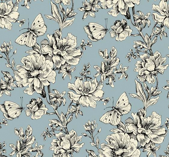 duck egg butterfly pattern print