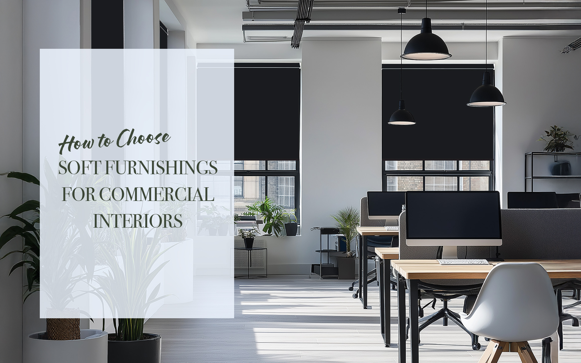 Image of soft furnishings in a commercial office space