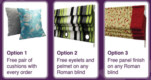 Handmade Roman blinds