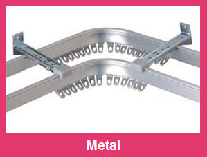 Heavy duty metal curtain tracks