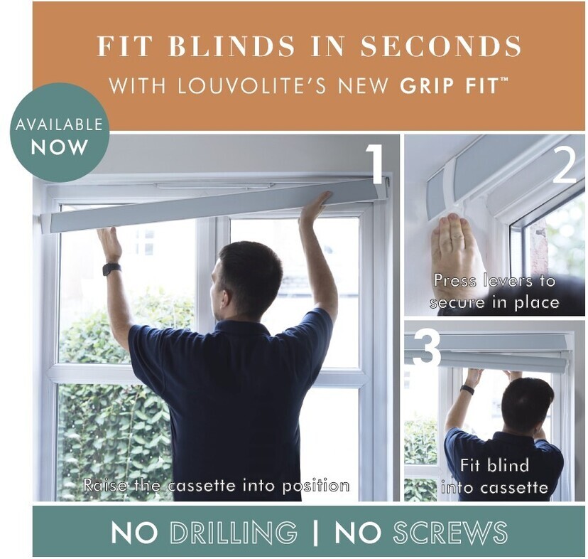 Grip fit blinds being fitted