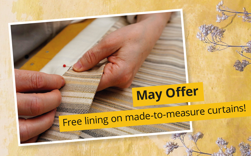 May offer of free lining on curtains