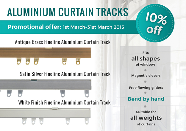 Fineline Aluminium Curtain Tracks