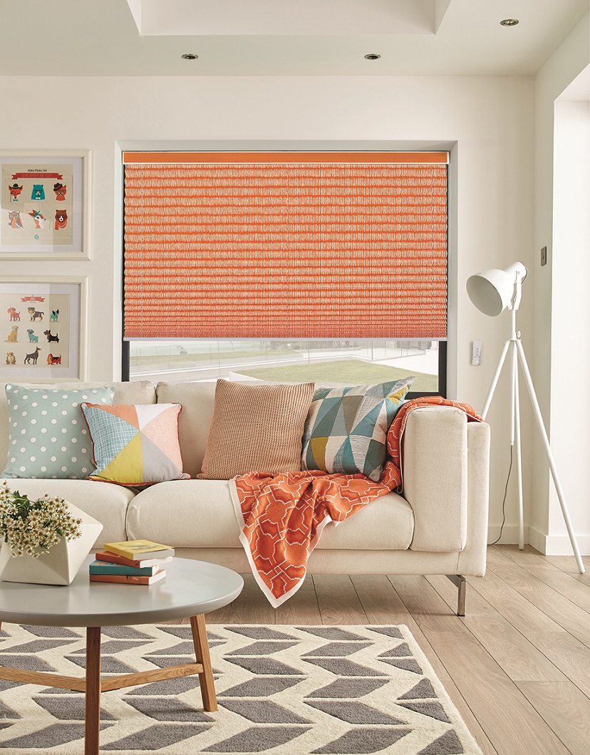 Warm orange toned blinds