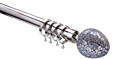 Metal curtain poles