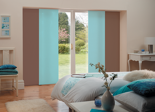 Panel blinds for patio doors