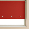 Red coloured roller blind