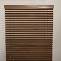 Premier walnut wood slat blind.